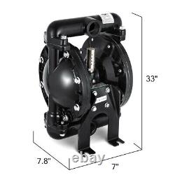 120PSI 35GPM Air-Operated Double Diaphragm Pump 1 Inlet Outlet Petroleum Fluids
