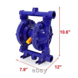 12GPM Air Diaphragm Pump Waste Oil Pump Double Diaphragm Pump 1/2in Inlet+Outlet