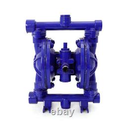 12 GPM Air-Operated Double Diaphragm Pump Cast iron 1/2 inch Inlet & Outlet, Blue