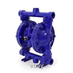 12 GPM Air-Operated Double Diaphragm Pump Cast iron 1/2 inch Inlet & Outlet, Blue