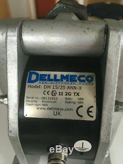 1/2 Dellmeco Air Diaphragm PumpAluminium Body-Nitrile-EPDM-PTFE Balls & Seals
