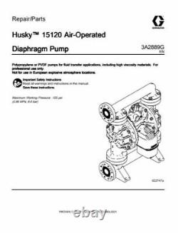 1.5 Graco Husky 15120 Polypropylene Air Diaphragm Pump (PP/SANT/SANT) 654507