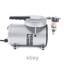 1/6HP Air Vacuum Pump No Oil Lubrication Diaphragm Structure With Vacuum Gauge