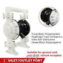 26.4GPM Air-Operated Double Diaphragm Pump 1'' Fluids Inlet&Outlet PetroChemical