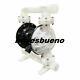 26.4GPM Air-Operated Double Diaphragm Pump 1'' Inlet&Outlet Polypropylene Buna-N