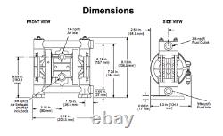 3/8 Graco Husky 307 PP Air Diaphragm Pump (PP/PTFE/PTFE) D32911