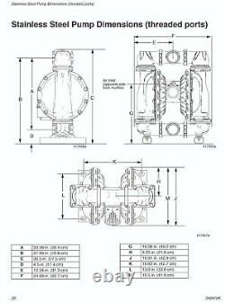 3 Graco Husky 3300 Stainless Steel Air Diaphragm Pump (SS/PTFE/PTFE) 652882