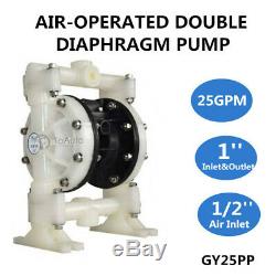 41.5GPM Air-Operated Double Diaphragm Pump PP & Santoprene 1/2'' BSPT Air Inlet