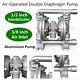 5.3GPM Air-Operated Double Diaphragm Pump 100PSI 1/2'' Inlet&Outlet Santoprene