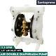 5.3GPM Air-Operated Double Diaphragm Pump Santoprene 1/2'' Inlet Chemical Pump