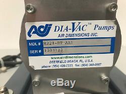 Air Dimensions R221-BT-AA1 Dia-Vac Diaphragm Pump 5KH33FNA849AT