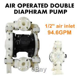 Air Operated Double Diaphragm Pump 94.6GPM 1/2''Air Inlet 8.4BAR PP & Santoprene
