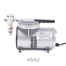 Air Vacuum Pump 1/6 HP Oil-free Lubrication Pump Diaphragm Structure with Gauge