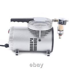 Air Vacuum Pump 1/6 HP Oil-free Lubrication Pump Diaphragm Structure with Gauge