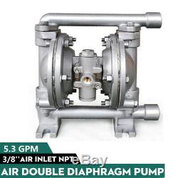 Aluminium Air-Operated Double Diaphragm Pump 5.3GPM 50M 1/2'' Inlet Santoprene