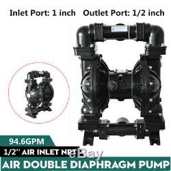 Aluminium Air Operated Double Diaphragm Pump 94.6GPM 1/2'' Air Inlet Santoprene