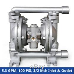 Buna-N Air-Operated Double Diaphragm Pump- 5.3GPM, 1/2'' Inlet & Outlet Gasoline
