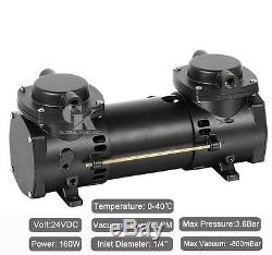 DC 24V Micro Double-Stage Brushless Diaphragm Vacuum Pump 18.5GPM Air Pump