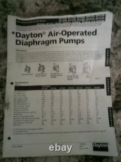 Dayton 6PY54A 1 In NPT Inlet/Outlet 35 GPM Air Operated Double Diaphragm Pump