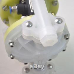 Double Diaphragm Air Poly Pump Chemical Industrial Polypropylene 1/2 or 3/4 NPT