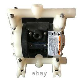 Double Diaphragm Air Pump Chemical Industrial Polypropylene 1/4 or 3/8 NPT Inlet