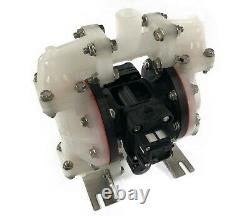 Double Diaphragm Air Pump Chemical Polypropylene Body 1/2 NPT Inlet / Out