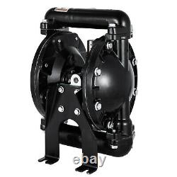 Double Diaphragm Pump Air-Operated 1 Inlet Outlet Aluminum 35 GPM Max 120PSI