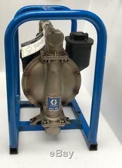 GRACO HUSKY 1050 STAINLESS STEEL 1 AIR DOUBLE DIAPHRAGM/ TRANSFER PUMP WithSTAND