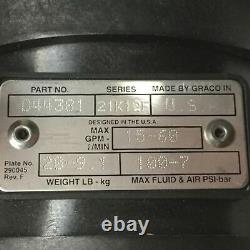 Graco D44381 Husky 716 SS Air-Operated Double Diaphragm Pump, 3/4 NPT, 15 GPM