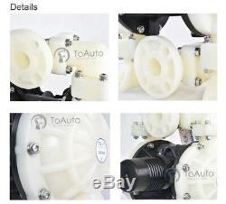 HongChuan Teflon Double Diaphragm Air-Operated Pump 94.6GPM 1/2 inch Air Inlet
