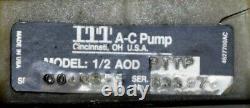 Itt A-c Polypropylene Diaphrragm Pump 1/2 Aod Pttp, 125 Psi Air Pressure Max