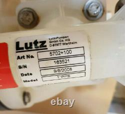 Lutz Compressed Air Double Diaphragm Pump PPE 5702 + 100 NEW Chemicals Transfer