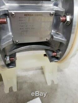 NEW VERSA-MATIC e1pa5t5t9c Poly PTFE Air Single Double Diaphragm Pump 45 GPM