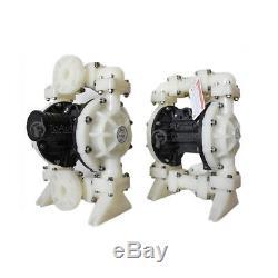 Polypropylene Double Diaphragm Pump Air Operated 94.6GPM 1 inch Inlet Santoprene