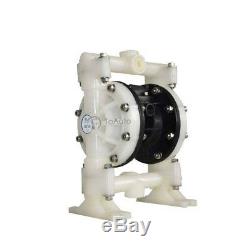 Polypropylene Double Diaphragm Pump Air Operated 94.6GPM 1 inch Inlet Santoprene