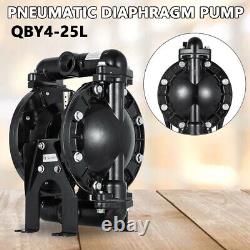 QBY4-25L Air-Operated Double Diaphragm Pump Self-Priming 35GPM Ball Valve 120PSI
