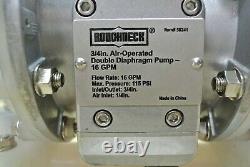 Roughneck #58241, Air-Operated Double Diaphragm Pump, Flow Rate 16 GPM 115 PSI