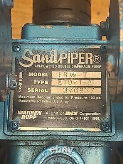 Sandpiper Air-Powered Double Diaphragm Pump 100psi Model EB 1/2-T, Type ETD-1-A