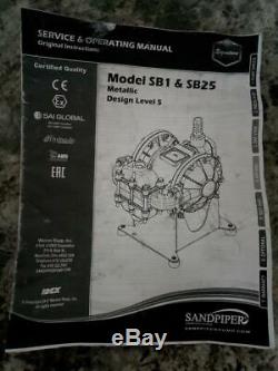 Sandpiper SB1 SGN5SS. 1 In NPT Inlet/Outlet Air Operated Double Diaphragm Pump