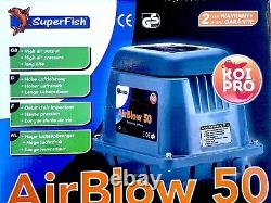 SuperFish Koi Pro Air Blow Pond Oxygenator Air Pump 50