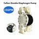 Teflon Double Diaphragm Pump 15GPM, Air-Operated Membrane Pump, 3/8in. Air Inlet