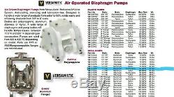 VERSA-MATIC 1 Double Diaphragm Pump, Aluminum, Air Operated SEE VIDEO E1FL