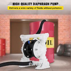 VEVOR 1/2 Air Diaphragm Pump Air Driven Double Diaphragm Pump With Valve Balls