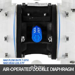 VEVOR 1/2 Air Diaphragm Pump Air Driven Double Diaphragm Pump With Valve Balls