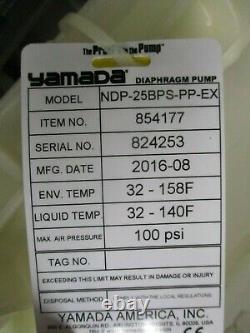 YAMADA NDP-25BPS-PP-EX 1 DIAPHRAGM AIR PUMP 100 psi