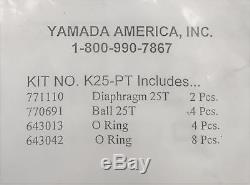 Yamada K25-PT Air Operated Double Diaphragm Pump Service and Repair Kit